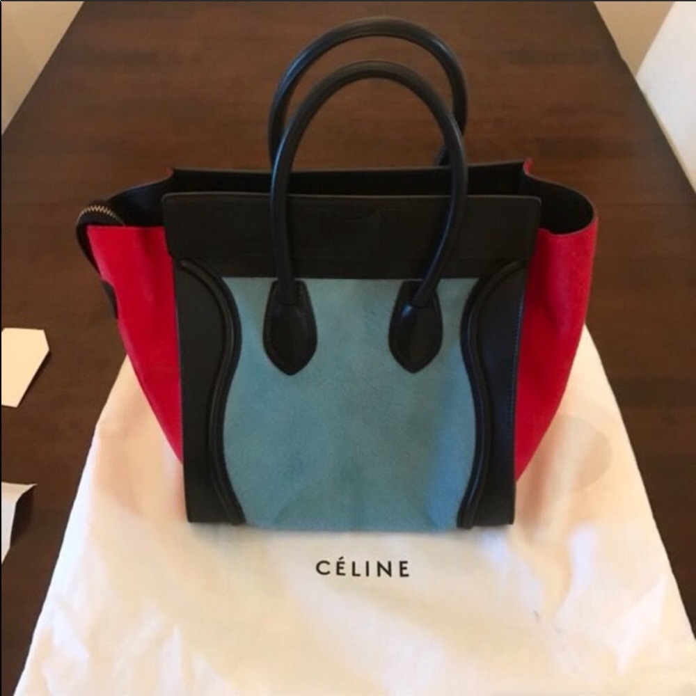 🌺✨Celine Pony Hair Tricolor Luggage Bag✨🌺 - Picture 7 of 9
